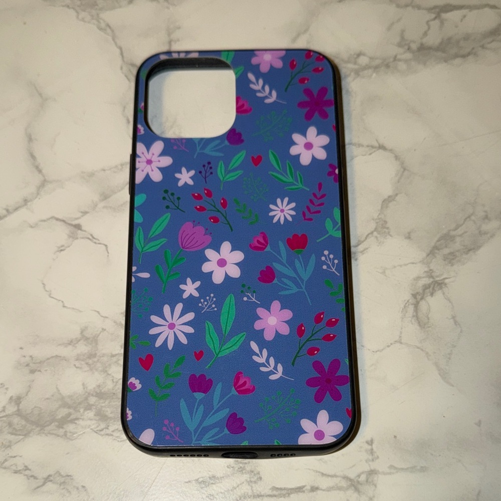 iPhone 12 Pro Max Floral Pattern Phone Case - Multicolor